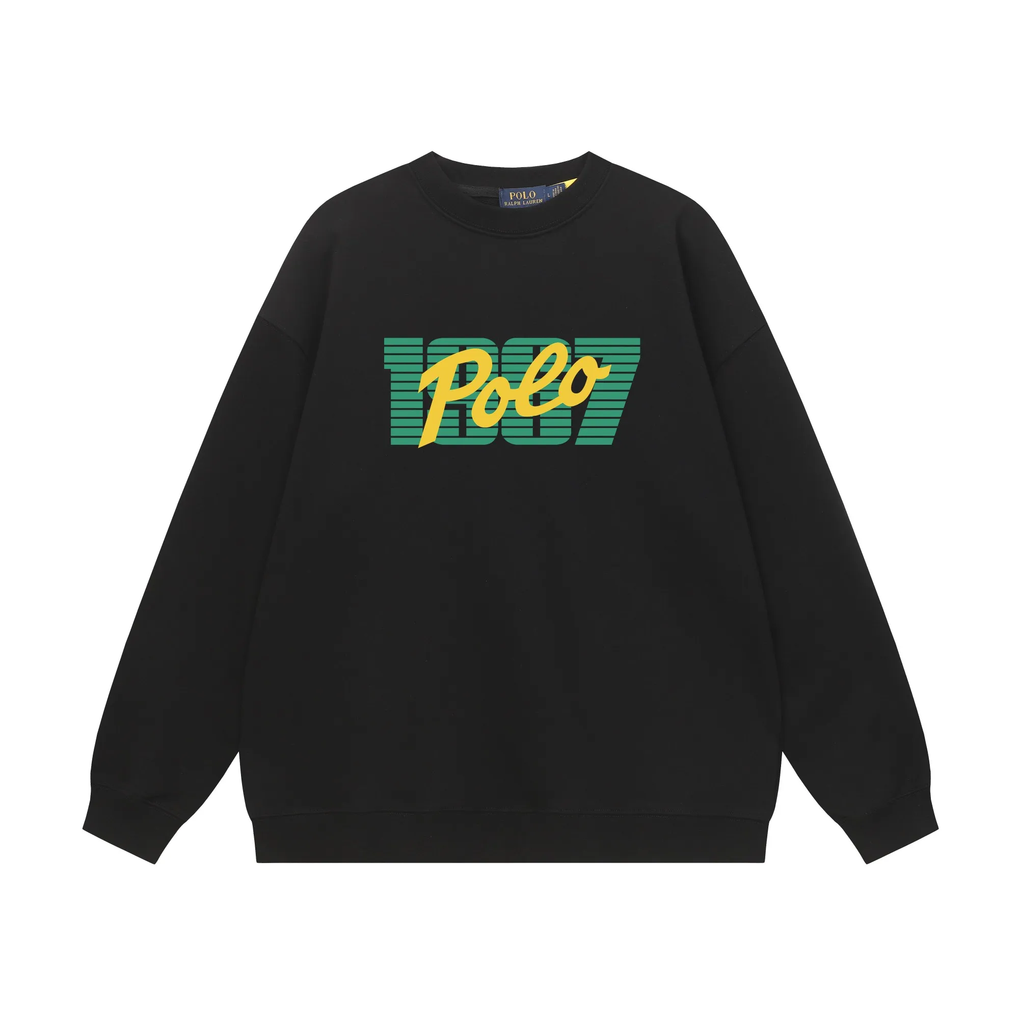 P200 Long-term stock] RalphLauren/Ralph Lauren 2025 autumn and winter new bear letter print 420g heavy large terry sweatshirt Ralph Lauren's age-reducing item, the coat fabric is made of 85% cotton ➕15% polyester, which not only retains the softness, comfort and breathability of cotton, but also adds the wear resistance and wrinkle resistance of polyester fiber, making the clothes more durable and easy to care for. Even in slightly cooler weather, you won't feel stuffy when wearing it. This kind of fabric has a natural crisp feel and is not easy to pill or deform. The bear on the chest is printed with English letters. It is full of color, full of three-dimensionality, and lifelike, adding a bit of liveliness and interest to the whole sweatshirt. There is no pressure to dress, regardless of age or gender. Complete accessories! Color: black, white, navy blue, light floral gray Size: M-L-XL-XXL